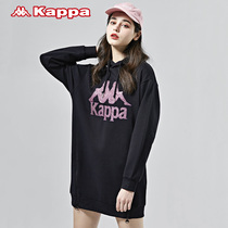  Kappa Kappa Womens Spring Dress Pullover Hooded Mid-length jacket Long-sleeved dress