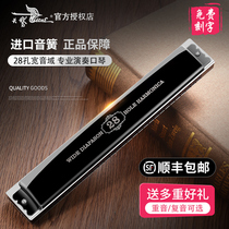 Germany imported reed Swan harmonica 28-hole polyphonic C tune Advanced adult male student stress professional performance grade