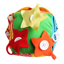 Cloth Ball Magic Cube Baby Cloth Art Toy Dice Children Learn Dress Early Teaching Aids Children Intellect Open Serve Griddle