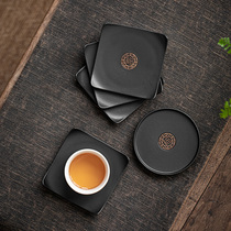Ceramic tea set coaster household kung fu tea set coarse pottery tea tray heat insulation pad tea set tea dish mat tea ceremony match