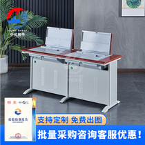 School computer room desktop flip computer desk computer room display hidden computer training table classroom new desk