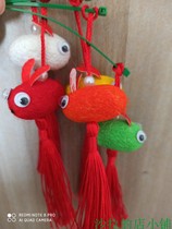 Small rabbit silkworm cocoon hanging decoration pure handmade material natural eco-friendly cute child anecdote