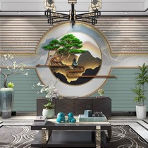 Chinese style Restaurant lobby Bamboo Wood Fiber Wall Panel TV Background Tea Room Mood integrated board headboard sofa buckle plate