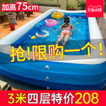 Children children inflatable thickened swimming pool Baby baby bb swimming bucket Household folding indoor super large outdoor