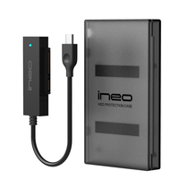 2 5 inch Type-C laptop mobile hard disk USB3 1SATA serial hard disk box translucent