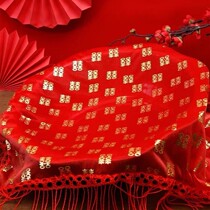 Wedding supplies bride red cover head cover gauze dowry bag wedding wedding cup cover gauze large red bronzing bag