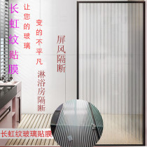 Changhong glass stripe partition explosion-proof film doors and windows bathroom porch screen glass translucent anti-peep glass sticker