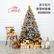 Christmas tree set meal 1 5 meters 1 8 meters 2 1 Christmas encrypted flocking snow Christmas tree scene decoration props