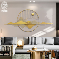 Modern light luxury living room wall decoration pendant three-dimensional iron wall creative metal hanging bedside wall decoration