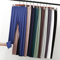 Female spring and summer wear high waist Modale beat bottom pants early fall slim fit long pants big code tight fit inside wearing a thin autumn trouser damp