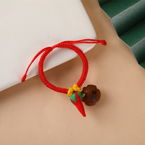 Newborn Baby Fetal Hair Souvenir Diy Homemade Chili Semi-finished Baby Fetal Hair Red Rope Bracelet Free Lettering