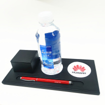 Office Meeting Room Black Cortical Stitches Three Holes Thermal Insulation Cups Padded Pen Slot Candy Boxes Huawei the same cup holder