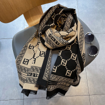 Cashmere Scarf Women Winter Thick 2021 New High-end Joker Double-sided Wool Bibe Shawl