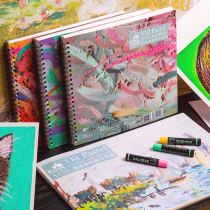 Galle oil painting stick painting special square loose-leaf iron coil blank paper A4 8k anti-fouling color lead paper