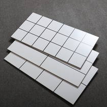  Nordic black and white grid tile 300x600 Bathroom interior wall brick Restaurant white brick kitchen glossy small square brick