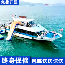 Large mobile inflatable water slide Yacht Slide Terraces Marine Steamboat Cruise waterpark Amusement Toys