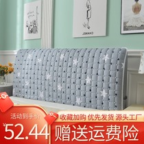 Cotton bed head cover Nordic style soft bag arc bed head cover universal elastic bed head cover wooden head bed full bag