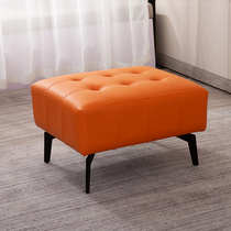 Nordic Genuine Leather Shoes bench Living room Sofa Stool pedal Love Massee orange comb Makeup Stool Cloister bedside stool