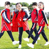 Spring and Autumn primary school uniforms autumn and winter cotton-padded clothes outside suit children grade class uniform kindergarten cotton-padded jacket for three