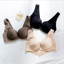 Front buckle glossy non-steel ring gathering bra breathable one-piece casual cut bra vest-style non-trace back underwear