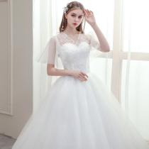 Wedding dress 2021 New Korean version of bridal breast wedding dress slim slim lace wedding style simple and simple