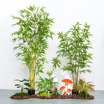 Simulation bamboo landscaping indoor decoration partition screen fake bamboo retaining wall outdoor decoration bamboo floor green plant potted plant