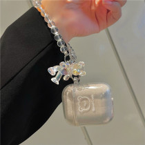 Transparent Crystal Bear for AirPods Pro protective cover Apple 1 2 generation universal wireless Bluetooth headset box