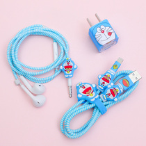 Apple data line protective sleeve iphone mobile phone special charger cartoon finishing pack containing box deity anti-snapping cute creative charging line headphone data line protection winding rope