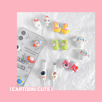 Apple 12 data cable protective cover iphone11pro mobile phone charger protection head Huawei p30mate40pro charging cable fast charging dedicated nova8 cute cartoon