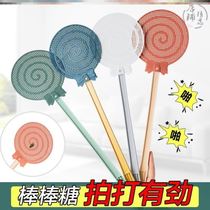 Silicone fly swatter artifact lengthened swatter not bad teaching aids home summer mesh home large long handle mosquito swatter