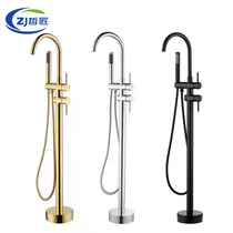 Full copper floor leader Small family type bathtub Independent type integrated bathtub mesh red adult bathtub vertical tap