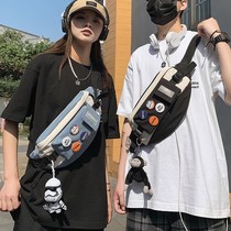 ins tide brand chest bag mens casual Japanese shoulder small backpack female student trend messenger bag 2021 new fanny pack