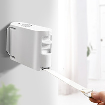 Invisible clothesline telescopic non-perforated windproof non-slip balcony indoor wall-mounted clothing rope cold drying clothes drying rack