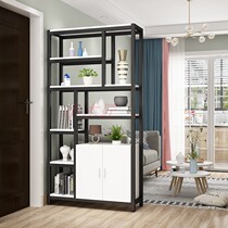 Iron partition shelf living room floor porch bookshelf display cabinet office simple multi-storey display bogus shelf