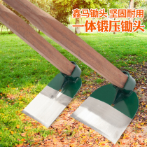 Agricultural thickened stainless steel all-steel large hoe outdoor dual-purpose vegetable digging dredging bamboo shoots agricultural tools household weeding
