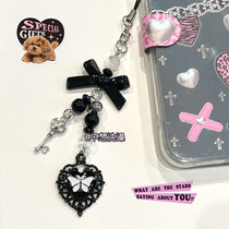 Sweet cool hot girl y2k subculture skull key love butterfly mobile phone chain bag pendant ornaments millennium accessories