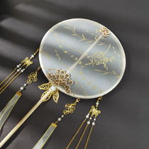 Double-sided ancient fan fan Chinese classical children girl Han clothing old banner gown show girl dance fan accessories