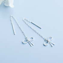 s925 Pure Silver Butterfly Junction Ear Line Sweet Beauty Sensuus Earrings Ultra Fairys Earrings Refined Gift New Tide