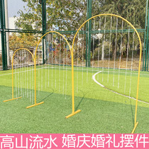 New road guide wedding props High mountains and rivers rainbow wrought iron door round road guide floor-to-ceiling window decoration ornaments