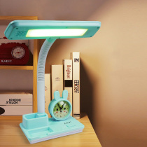 Childrens eye lamp primary and secondary school students desk clock plug-in learning special cartoon alarm clock bedroom bedside study