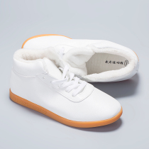 Winter Tai Chi shoes women high top plus velvet padded high waist warm koi Chenjiagou beef tendon bottom exercise shoes cotton shoes men