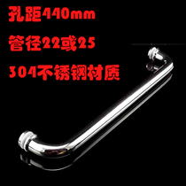 shower room accessories toilet partition bathroom glass push-and-door handle 304 stainless steel glass door handle