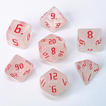 Transparent glitter multi-sided dice digital color running group board game accessories 4 6 8 10 12 20 face sieve props