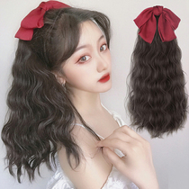 Pony-tailed wig female long hair simulation hair strap micro-roll Net Red Horse-tailed clip wig female summer natural curly hair