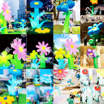 Large Square Inflatable Luminous Cartoon Simulation Flowers Flowers Flowers Clouds Mall Beauty Chen Decoration Advertising Air Mold Customized