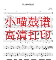 The girl told me the drum score jazz drum score. The girl said to me the electronic version of the drum score.