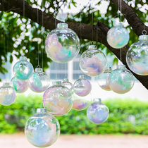 Christmas Decorations Colorful Balls Plastic Ball Shop Pendant Ball Pendant Jewellery Shop Roof Creative Transparent Ball Scene Arrangement