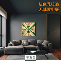 Dark gray light gray latex paint self-brushing home interior wall background wall environmental protection tasteless formaldehyde-free paint coating