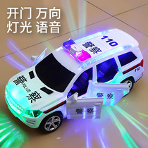 Childrens electric dance automatic door universal police car boy toy shaking sound with the same child girl car