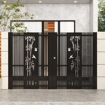 Wrought iron Villa courtyard gate into the garden yard door modern iron door anti-theft fence door single double open door